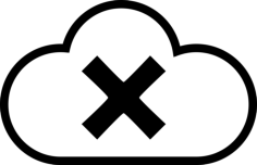 Cancel Cloud Storage Engraving Svg Design, Free Vectors File